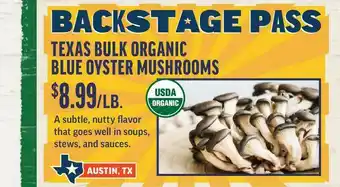 Central Market Texas Bulk Organic Blue Oyster Mushrooms offer