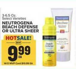 Food Lion Neutrogena Beach Defense Or Ultra Sheer offer