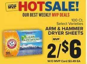 Food Lion Arm & Hammer Dryer Sheets offer