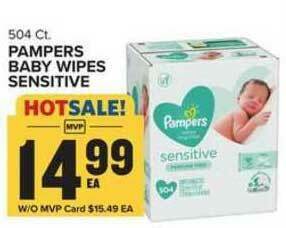 Food Lion Pampers Baby Wipes Sensitive offer