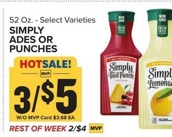 Food Lion Simply Ades Or Punches offer