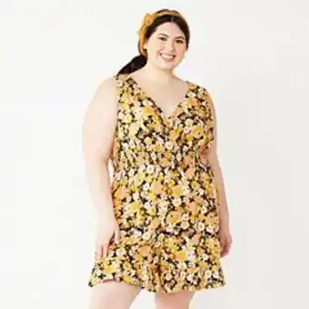 Kohl's Juniors' plus rewind wrap front romper offer