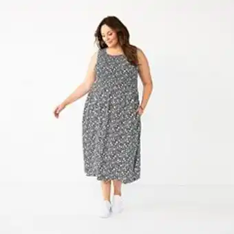 Kohl's Plus size croft & barrow® print challis midi dress offer