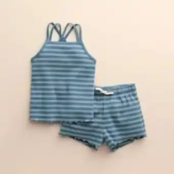 Kohl's Baby & toddler girl little co. by lauren conrad lettuce edge tank & shorts set offer