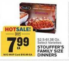 Food Lion Stouffer's Family Size Dinners offer