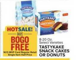 Food Lion Tastykake Snack Cakes Or Donuts offer