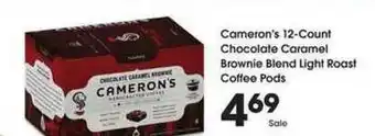 Kroger Cameron's 12-count Chocolate Caramel Brownie Blend Light Roast Coffee Pods offer