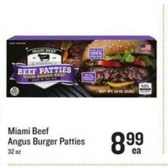 Lowes Foods Miami Beef Angus Burger Patties offer