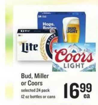 Lowes Foods Bud, Miller Or Coors offer