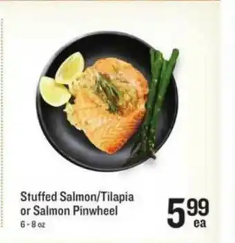 Lowes Foods Stuffed Salmon-tilapia Or Salmon Pinwheel 6.8 Oz offer