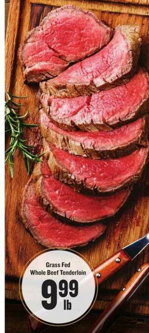 Lowes Foods Grass Fed Whole Beef Tenderloin offer