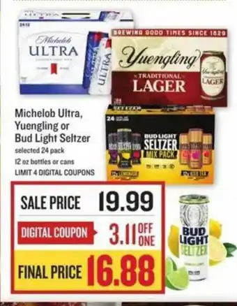 Lowes Foods Michlob Ultra, Yuenging Or Bud Light Seltzer offer