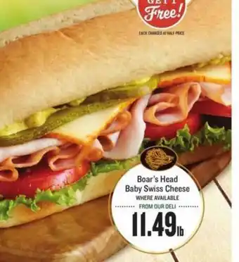 Lowes Foods Boar's Head Baby Swiss Cheese offer