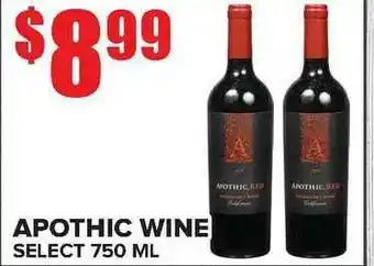 Price Cutter Apothic Wine Select 750 Ml offer