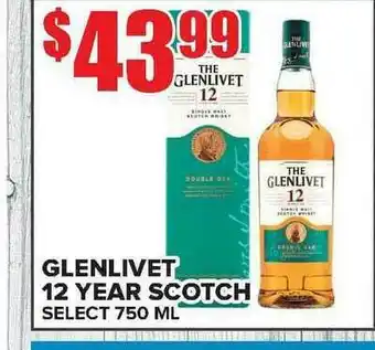 Price Cutter Glenlivet 12 Year Scotch Select 750 Ml offer