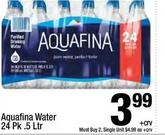 Super King Markets Aquafina Water 24 Pk .5 Ltr offer