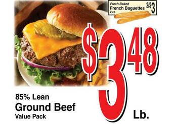 Super Saver 85% Lean Ground Beef offer