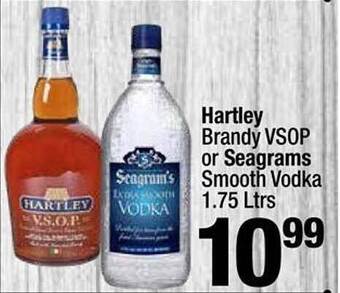 Super King Markets Hartley Brandy Vsop Or Seagrams Smooth Vodka offer
