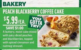 Central Market Peach Blackberry Coffee Cake offer