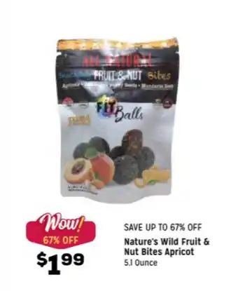 Grocery Outlet Nature's Wild Fruit & Nut Bites Apricot offer