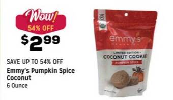 Grocery Outlet Emmy's Pumpkin Spice Coconut offer