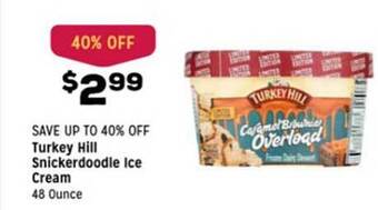 Grocery Outlet Turkey Hill Snickerdoodle Ice Cream offer