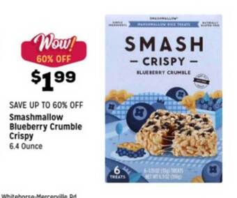 Grocery Outlet Smashmallow Blueberry Crumble Crispy offer