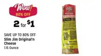 Grocery Outlet Slim Jim Original'n Cheese offer