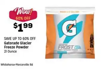Grocery Outlet Gatorade Glacier Freeze Powder offer
