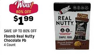 Grocery Outlet Fbomb Real Nutty Chocolate Pb offer