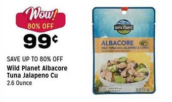 Grocery Outlet Wild Planet Albacore Tuna Jalapeno Cu offer