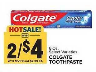 Food Lion Colgate Toothpaste offer
