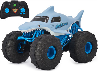 Walmart Monster Jam, Official Megalodon Storm All-Terrain Remote Control Monster Truck Toy Vehicle, 1:15 Scale offer