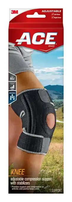 Walmart ACE Brand Knee Brace W/ Side Stabilizers, Easy-to-Use, Breathable offer