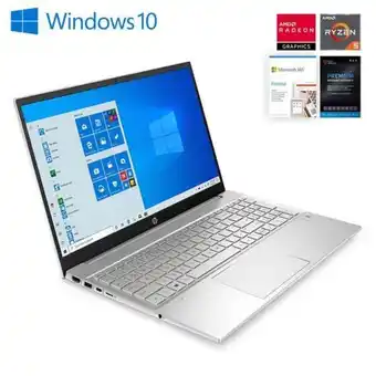 Aaron's 15" laptop ryzen 256 ssd w/ total defense internet security v11 & microsoft 365- personal edition offer