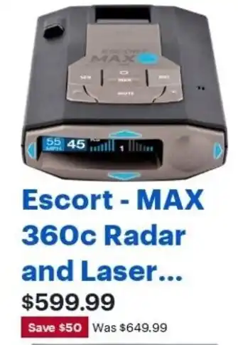 Best Buy Escort Max 360c Radar And Laser offer