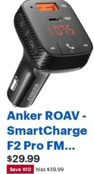 Best Buy Anker Roav SmartCharge F2 Pro FM offer