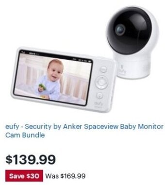 Best Buy Eufy Security By Anker Spaceview Baby Monitor Cam Bundle offer