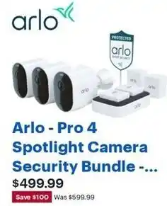 Best Buy Arlo -Pro 4 Spotlight Camera Security Bundle offer