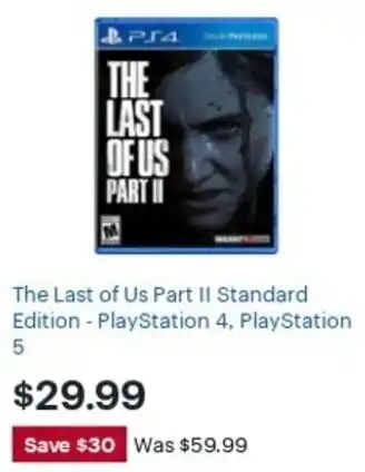 Best Buy The Last Of Us Part II Standard Edition PlayStation 4 offer