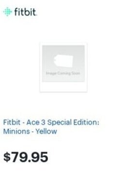 Best Buy Fitbit Ace 3 Special Edition Minions Yellow offer