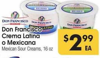 Cardenas Don Francisco Crema Latina O Mexicana offer