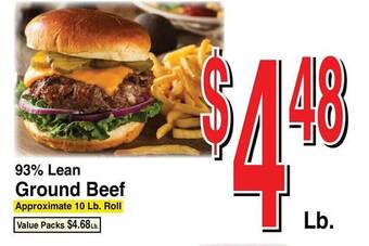Super Saver 93% Lean Ground Beef offer