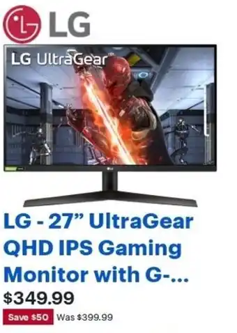 Best Buy LG 27" UltraGear Qhd Ips Gaming Monitor With G offer