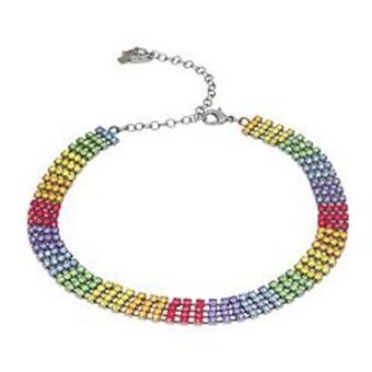 Kohl's Simply vera vera wang silver tone rainbow simulated crystal pride choker necklace offer