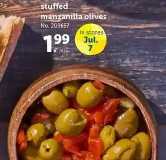 Lidl Stuffed Manzanilla Olives offer