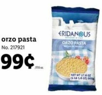 Lidl Orzo Pasta offer