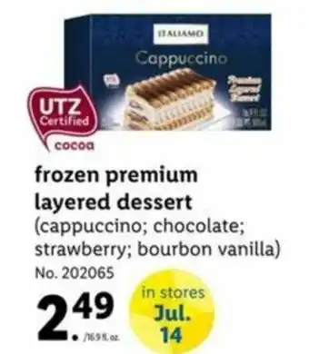 Lidl Frozen Premium Layered Dessert offer