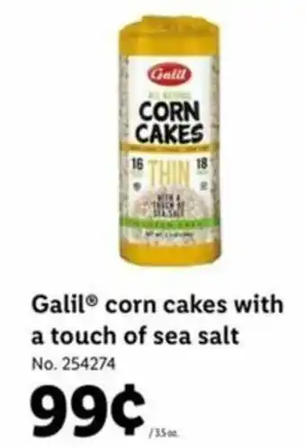 Lidl Galil Corn Cakes With A Touch Of Sea Salt offer