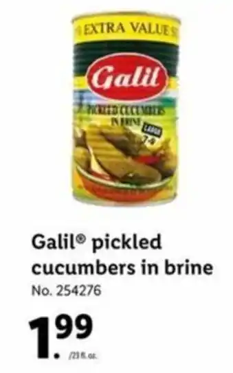 Lidl Galil Pickled Cucumbers In Brine offer